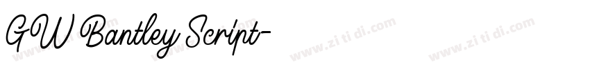 GW Bantley Script字体转换